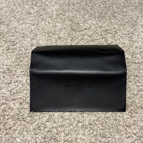 Saint Laurent YSL Classic Black Eyeglass case Soft case magnetic flip cover